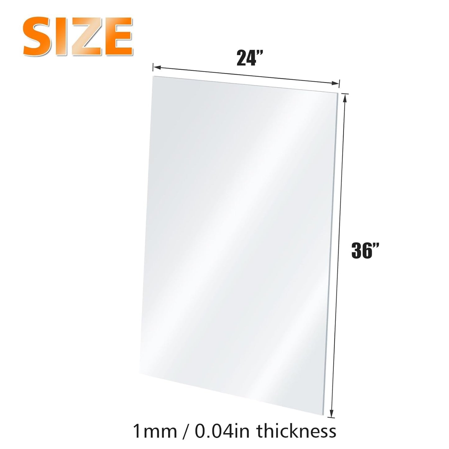 Egofine Plexiglass Sheets Acrylic Sheets 12 Pack of 24x36’’ 0.04 Thick Clear Plastic Cast Transparent Plexi Glass for Crafting Projects, Replacement Picture Frame Glass, DIY Display, Easy to Cut