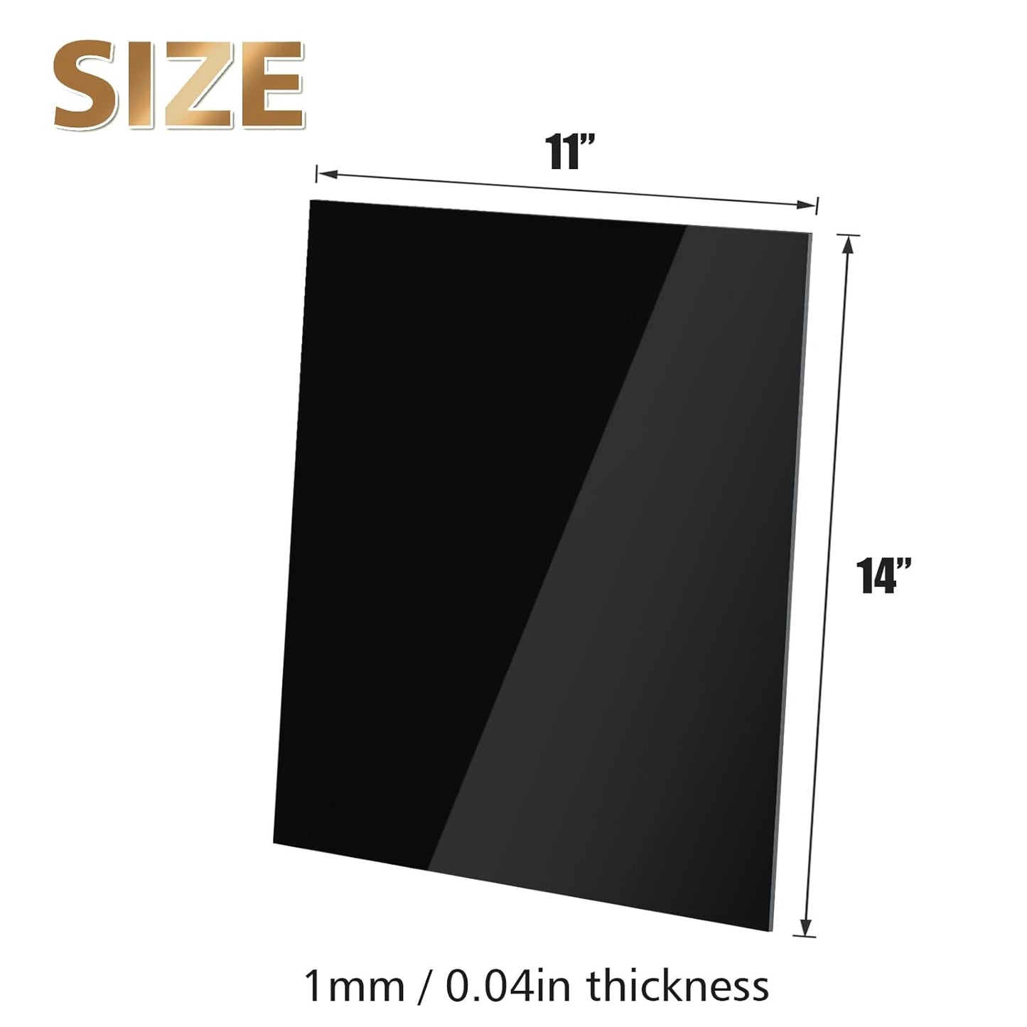 Egofine 11" x 14" Black Plexiglass Sheets 12 Pack 0.04 Inch Cast Acrylic Sheet Thick for DIY Craft Projects, Painting, Photography, Sign, Display Stand, Home Decor, Easy to Cut