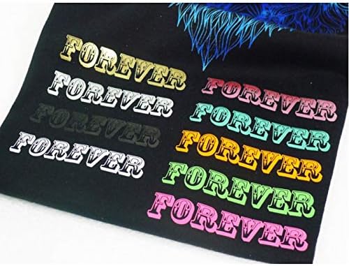Heat Transfer Vinyl 8.5 x 11 Forever Flex Soft no Cut Laser Heat Transfer Paper 5 Sheets Pack (Black)