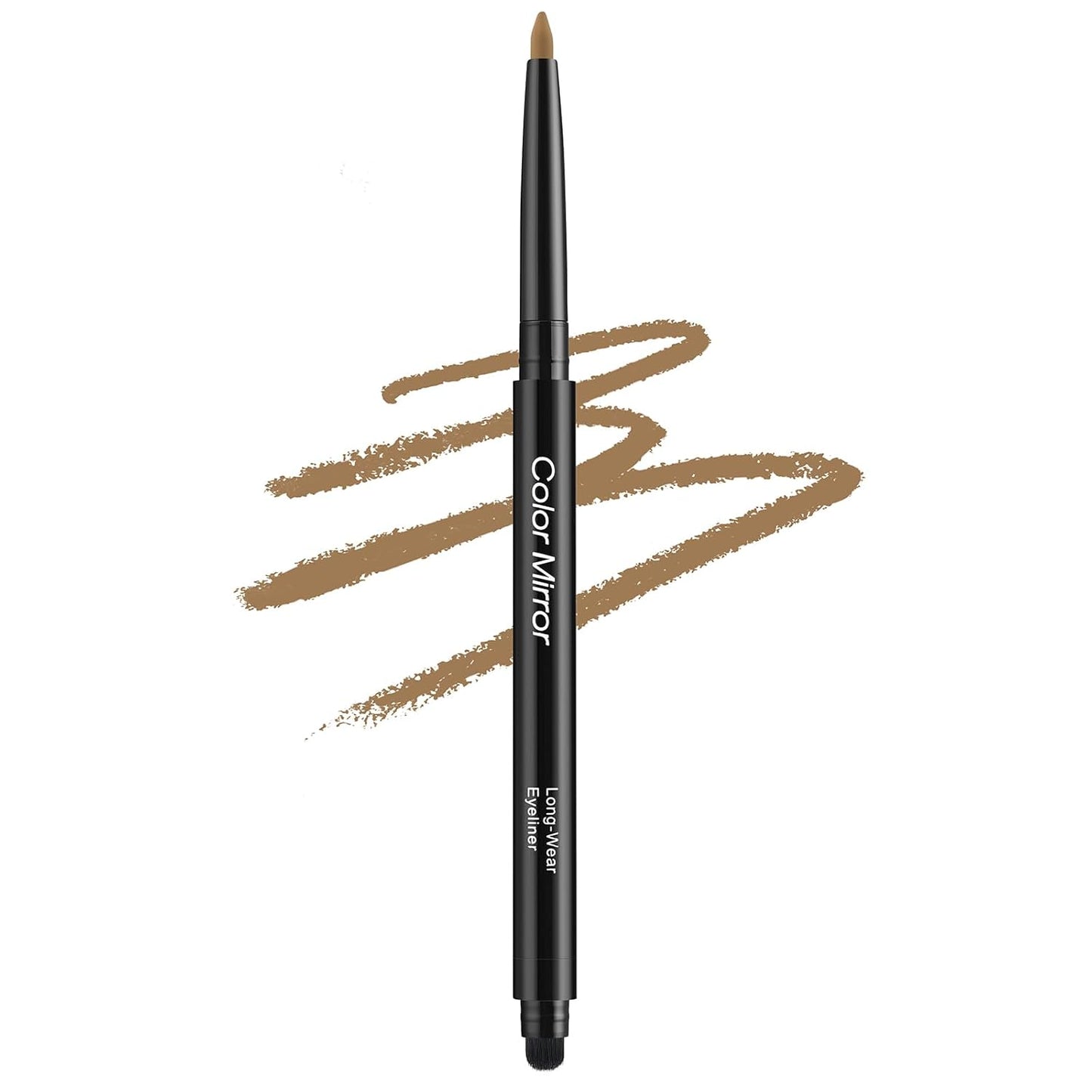 Smudge Proof Eyeliner, Waterproof Retractable Eye liner with Brush, Matte and Shimmer Eyeliner Pencil, Creamy Texture, Long lasting & Smooth(28 Rye Matte)