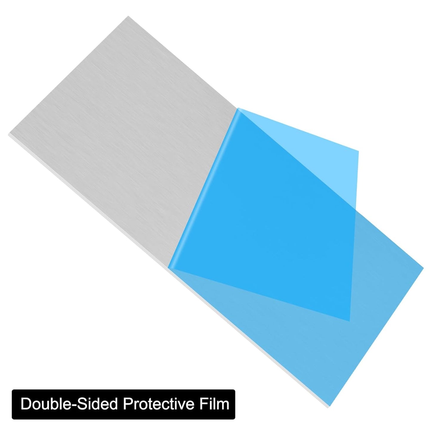 6061 T651 Aluminum Sheet Metal - 12 x 24 x 1/8" (0.125') Inch Flat Plain Aluminum Plate - Protective Film, Heat Treatable Rectangular Metal Plate for Crafting