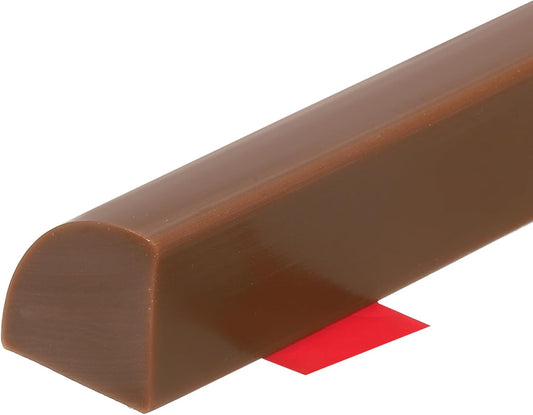 uxcell Flexible Molding Trim, 20 Inch Flexible Quarter Round Molding Silicone Peel and Stick Trim Self Adhesive Shower Water Barrier for Corner Decor Bathroom Kitchen, Brown