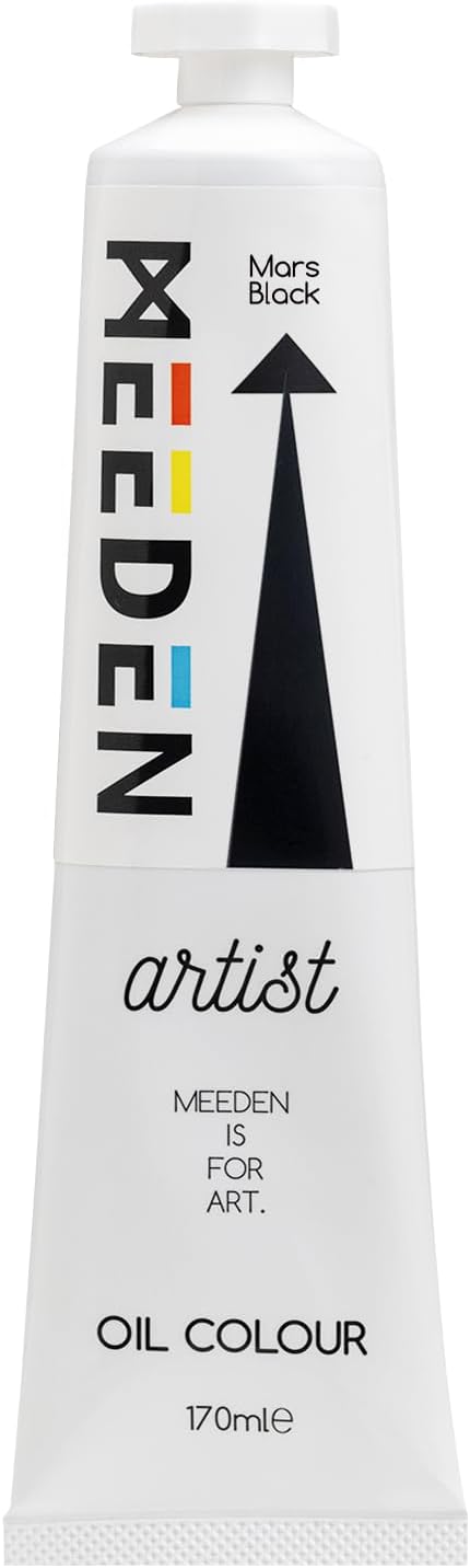 MEEDEN Artist Grade Oil Paint: Mars Black - 170ml/5.7oz Tube - Professional Art Paints for Canvas Painting