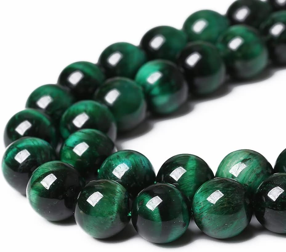 90PCS 4mm Top AAA Green Tiger Eye Beads Natural Stone Round Loose Beads for Jewelry Making DIY Bracelet,Necklace, Earrings 15" Inch (Green Tiger Eye Stone, 4mm)