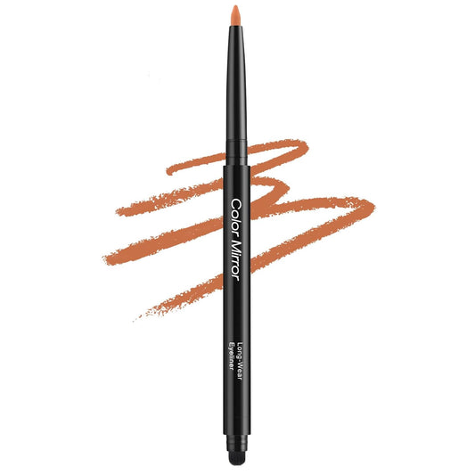 Smudge Proof Eyeliner, Waterproof Retractable Eye liner with Brush, Matte and Shimmer Eyeliner Pencil, Creamy Texture, Long lasting & Smooth(06 Orange Matte)