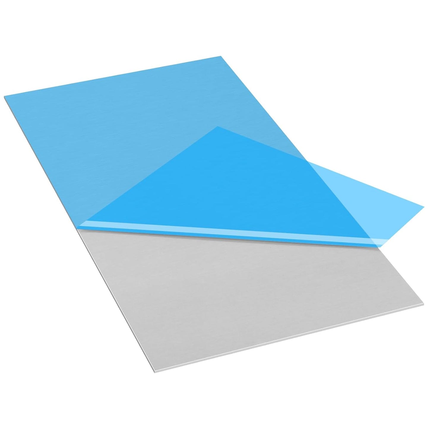 6061 T651 Aluminum Sheet Metal - 12 x 24 x 1/8" (0.125') Inch Flat Plain Aluminum Plate - Protective Film, Heat Treatable Rectangular Metal Plate for Crafting