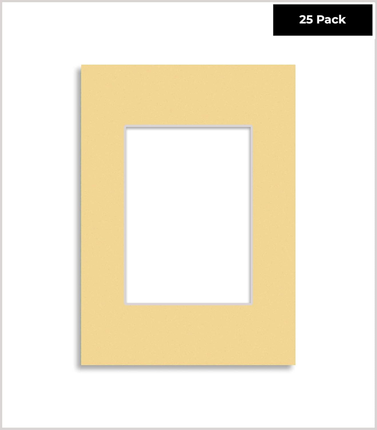 5x7 Mat for 8.5x11 Frame - Precut Mat Board Acid-Free Show Kit with Backing Board, and Clear Bags Marzipan Beige 5x7 Photo Matte For a 8.5x11 Picture Frame Matboard for Framing, Pack of 25 Mats