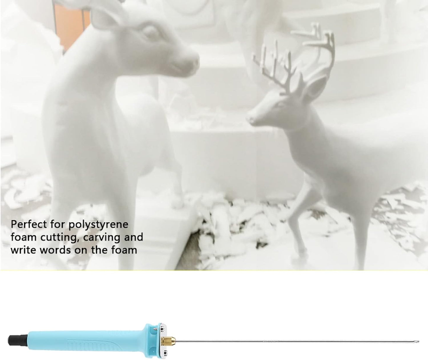 Hot Wire Foam Cutter, 30W 25cm Electric Hot Wire Cutter Foam Polystyrene Cutting Machine Hot Wire Knife Heat Cutting Engraving Pen for Creative Model Art Making, 100‑240V (US Plug)