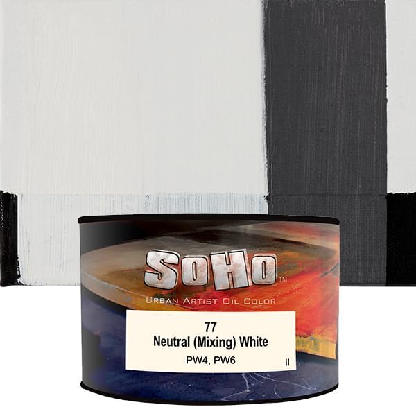Soho Urban Artist Oil Paint - Neutral White (Mixing), 430 ml Can - Best Valued Oil Colors for Painting, Excellent Pigment Load