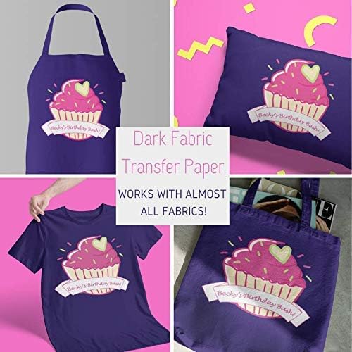 NuFun Activities Inkjet Printable Iron-On Heat Tshirt Transfer Paper 11x17 (25, Dark Fabrics)