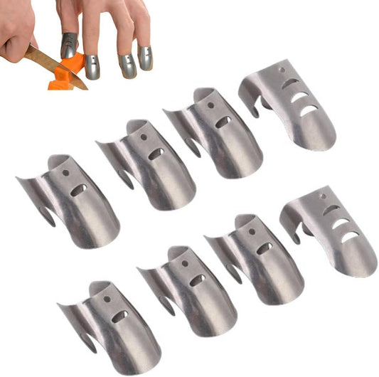 8Pcs Finger Guards for Cutting, Knife Cutting Protector Finger Kitchen Tool Hand Guard Finger Protector Kitchen Finger Nail Protector Hand Cut Guard Kitchen Finger Cutting Protector