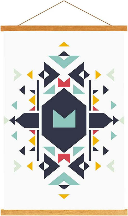 Ywlake Magnetic Poster Hanger, 8x10 8x20 8x11 Poster Frame Wood Wooden Magnet Print Posters Dowel Scroll Hanger Hangers Hanging Kit for Walls Map Canvas Artwork (Teak Wood, 8")