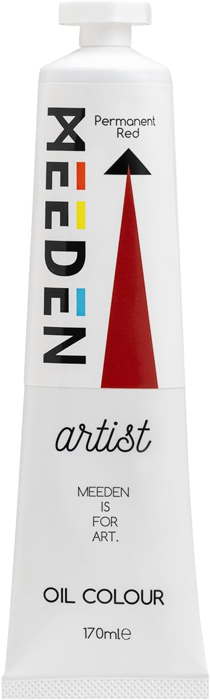 MEEDEN Artist Grade Oil Paint: Permanent Red - 170ml/5.7oz Tube - Professional Art Paints for Canvas Painting