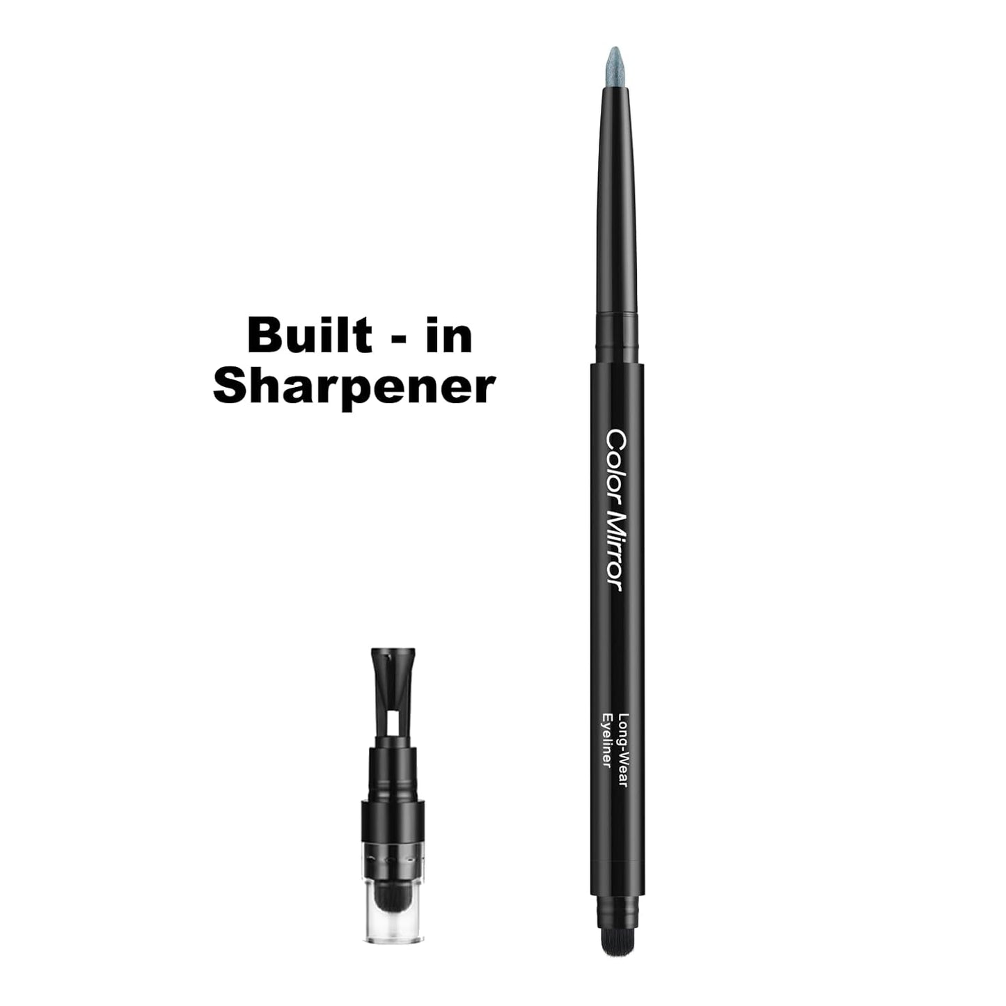 Smudge Proof Eyeliner, Waterproof Retractable Eye liner with Brush, Matte and Shimmer Eyeliner Pencil, Creamy Texture, Long lasting & Smooth(48 Gentian Flower Shimmer)