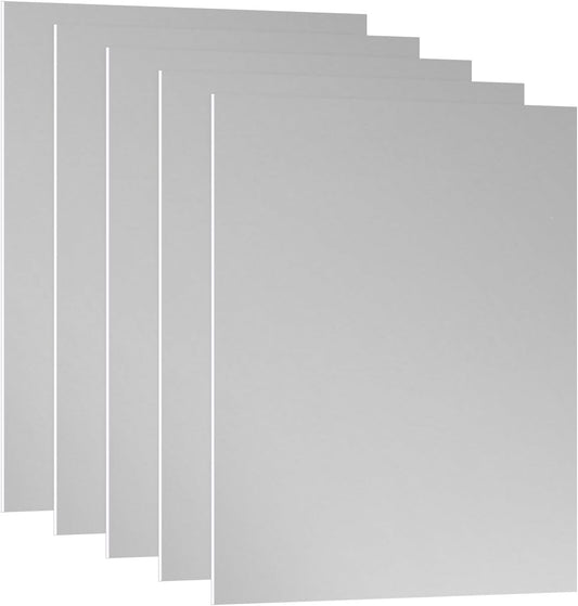 PATIKIL 3.3x2.1x1/32inch Anodized Aluminum Sheet, 5Pcs Metal Rectangle Aluminum Plate 0.8mm Thick Engraving Blanks for Laser Engraving DIY Decorative Crafting Home Decoration, Silver Tone