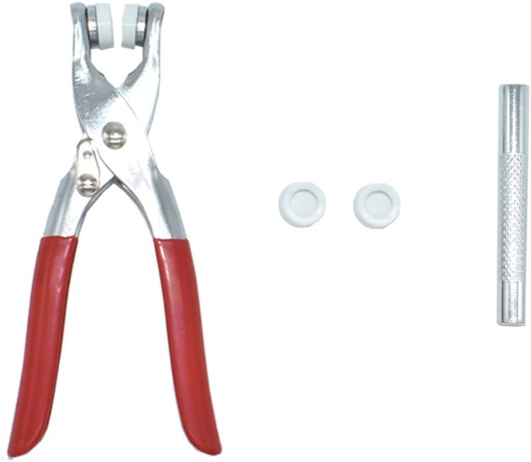 200Pcs Snap Fastener Tool Diameter 9.5mm Metal Eyelets Shoes Clothes Crafts with Heavy-Duty Eyelet Grommet Pliers