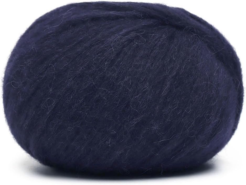 Pullu - Baby Alpaca Merino Wool Yarn Set of 3 Skeins (150 Grams) Worsted Weight - Sourced Directly from Peru - Heavenly Soft and Perfect for Knitting and Crocheting (Navy Blue)