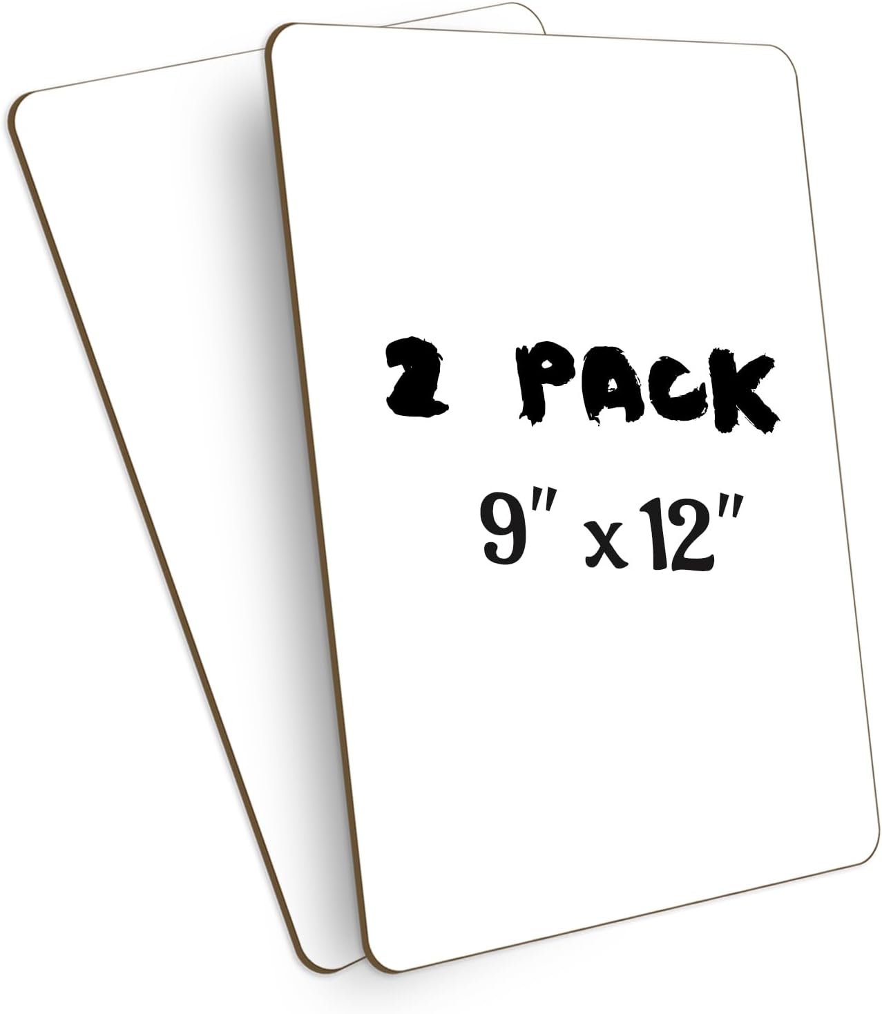 White Board Dry Erase Boards Classroom Pack Mini White Boards 9" x12” Double Sided Personal Whiteboards for Students Teachers School Supplies Lapboards (Set of 2 Boards & Erasers &Pens)