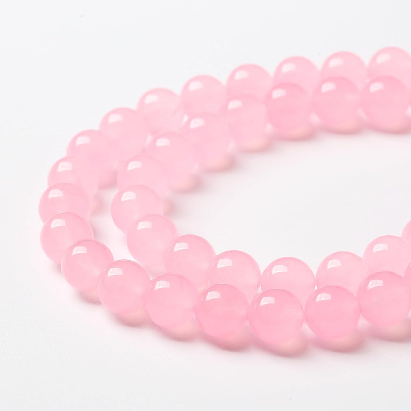 6mm 60pcs Natural Light Pink Chalcedony Stone Beads for Jewelry Making Energy Healing Power Stone DIY Bracelet Necklace Accessories 15" (6mm, Light Pink Chalcedony)