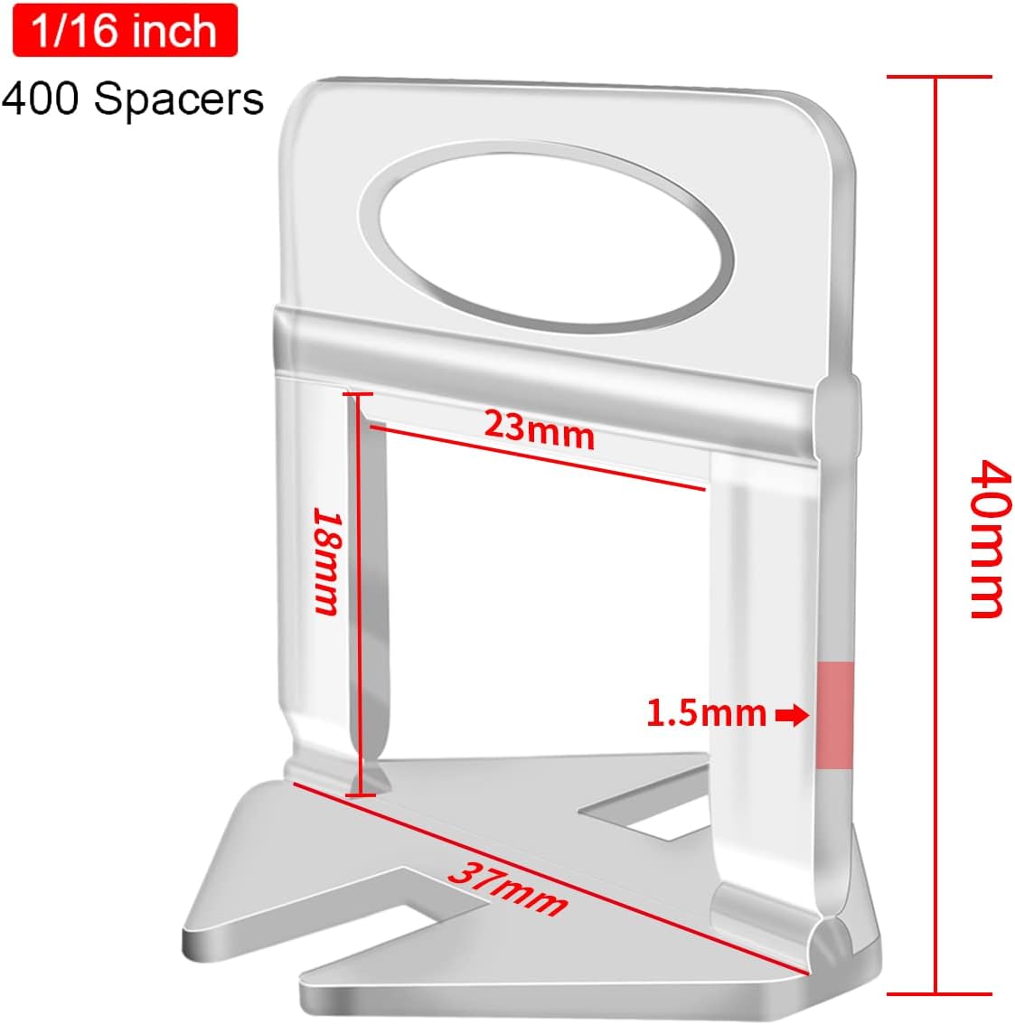 DGSL Tile Leveling System, 400-Piece Tile Spacers Clips 1/16 Inch Tile Tools, Tile Installation Tools for Professional Ceramic Tile and Stone Installation