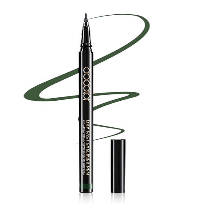 docolor Waterproof Eyeliner Pen Super Slim Liquid Eyeliner Eye Liner Gel (Green)