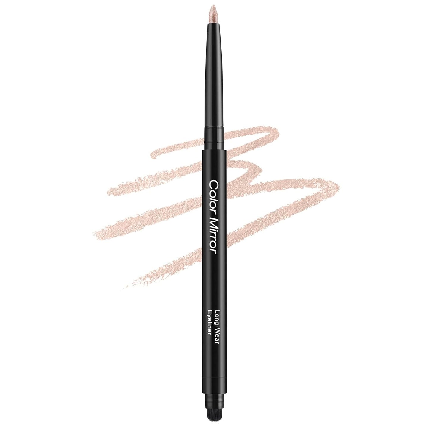 Smudge Proof Eyeliner, Waterproof Retractable Eye liner with Brush, Matte and Shimmer Eyeliner Pencil, Creamy Texture, Long lasting & Smooth(47 Baby Pink Shimmer)