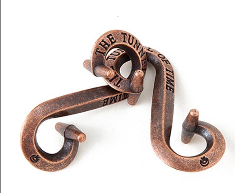 Brain Teaser Puzzles,5 Pieces Metal Cast Puzzle Games Toys for Kids and Adults IQ Test,IQ Educational Box for Teens