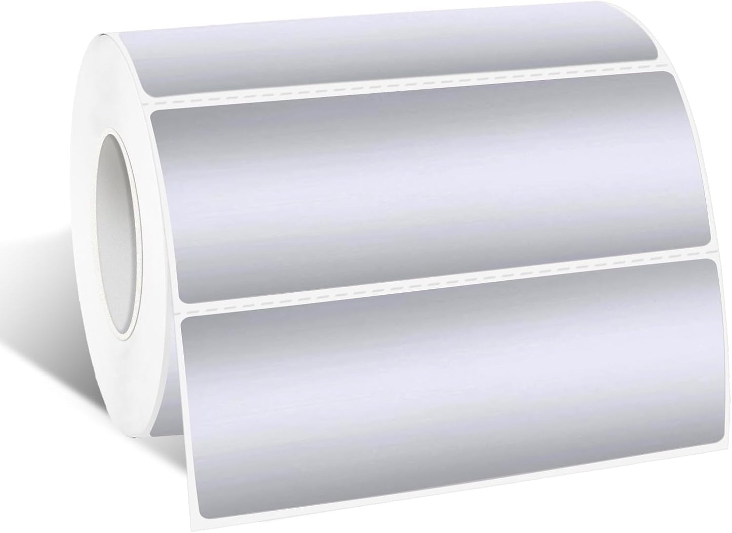 1" x 3" Silver Thermal Label Stickers,Waterproof Thermal Printer Sticker Labels for Gift Wrapping, Self-Adhesive Name Price Tag DIY Custom Logo Design (500 pcs,Silver)