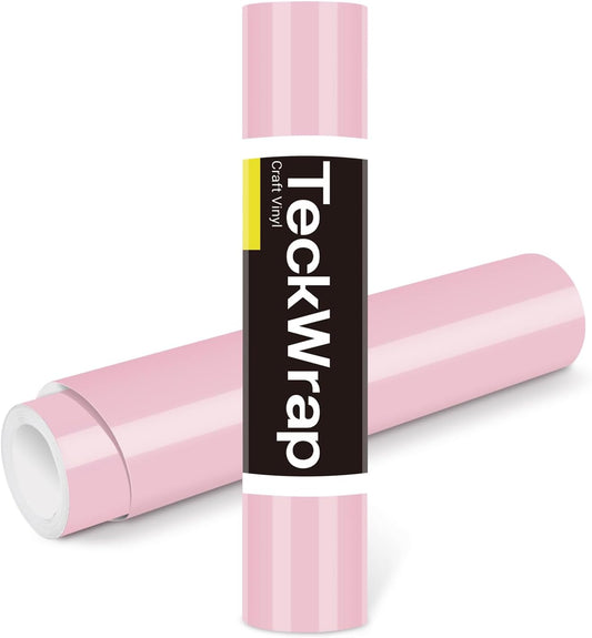 TECKWRAP Permanent Adhesive Vinyl 12" x 10ft, Glossy Queen Pink