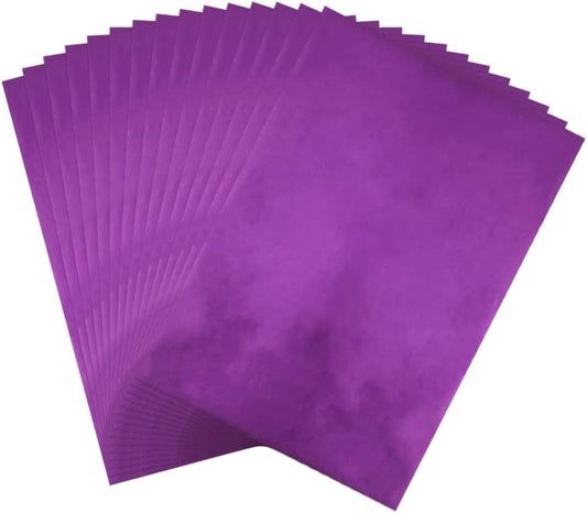 50 Sheets Toner Reactive Foil Sheet for Crafts Paper Holographic Heat Transfer Craft Foil Paper for Scrapbooking Stamping Cardstock Heat Transfer DIY Crafts Accessories 7.9 x 11.4inch-Purple
