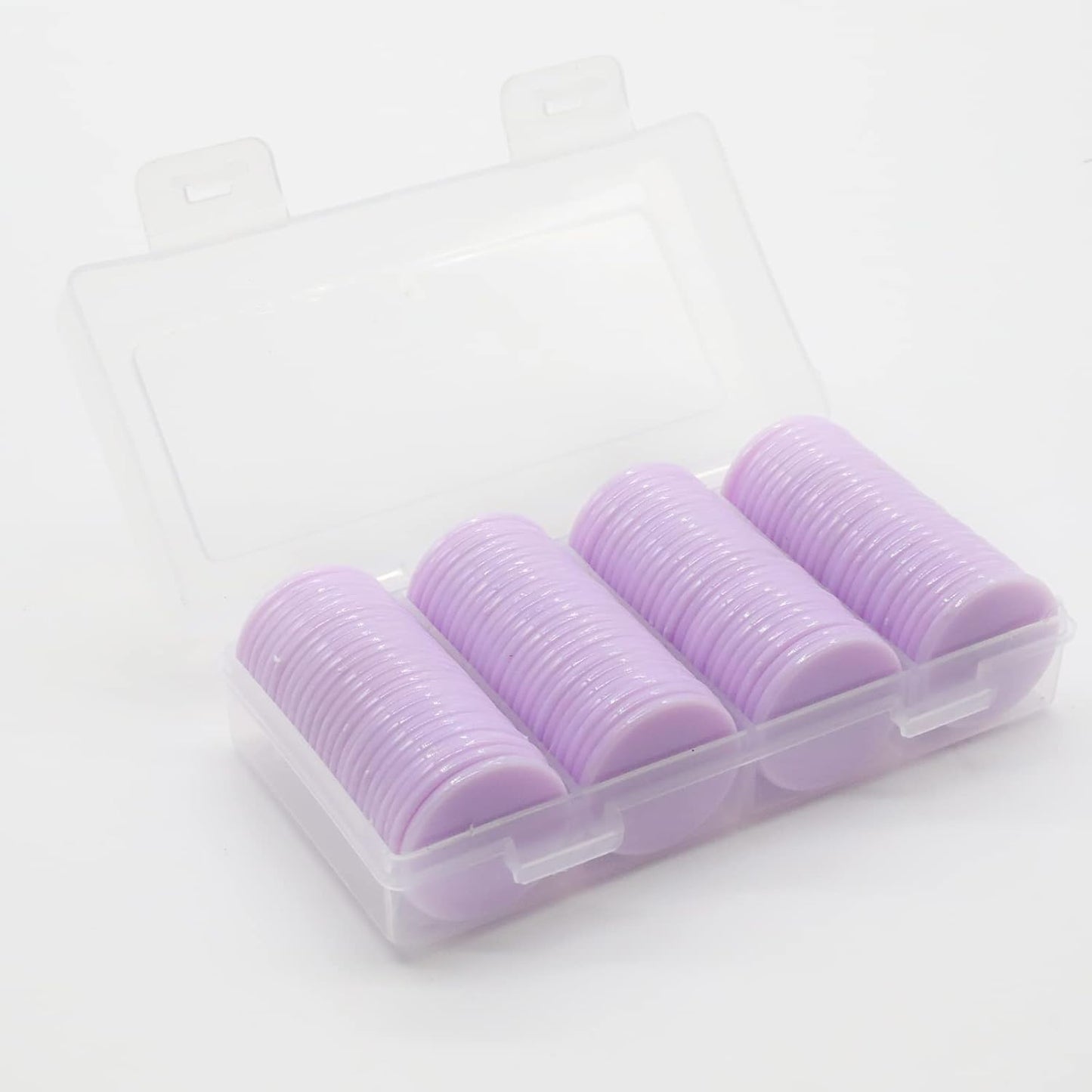 Set of 100 Opaque Plastic Learning Counters Mini Poker Chips Game Tokens with Storage Box (Thistle, 1.26 Inch)