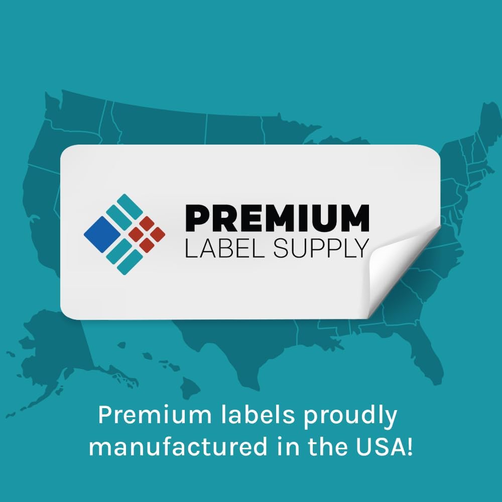 Premium Label Supply Brown Kraft Sticker Square Labels – 2" x 2" – Laser/Inkjet Compatible – (20 per Sheet), 25 Sheets – 500 Total Adhesive Labels