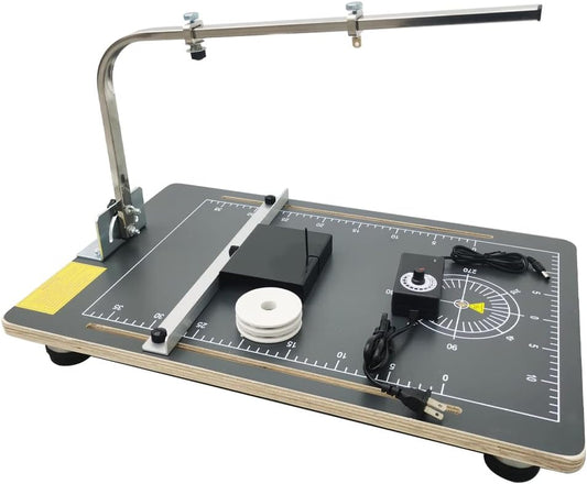Tabletop Hot Wire Foam Cutter Hot Wire Cutter 22.8x15in Foam Sponge Cutting Machine for Styrofoam Sponge EPE Ribbon KT Board Adjustable Angle and Temperature 110V 24W