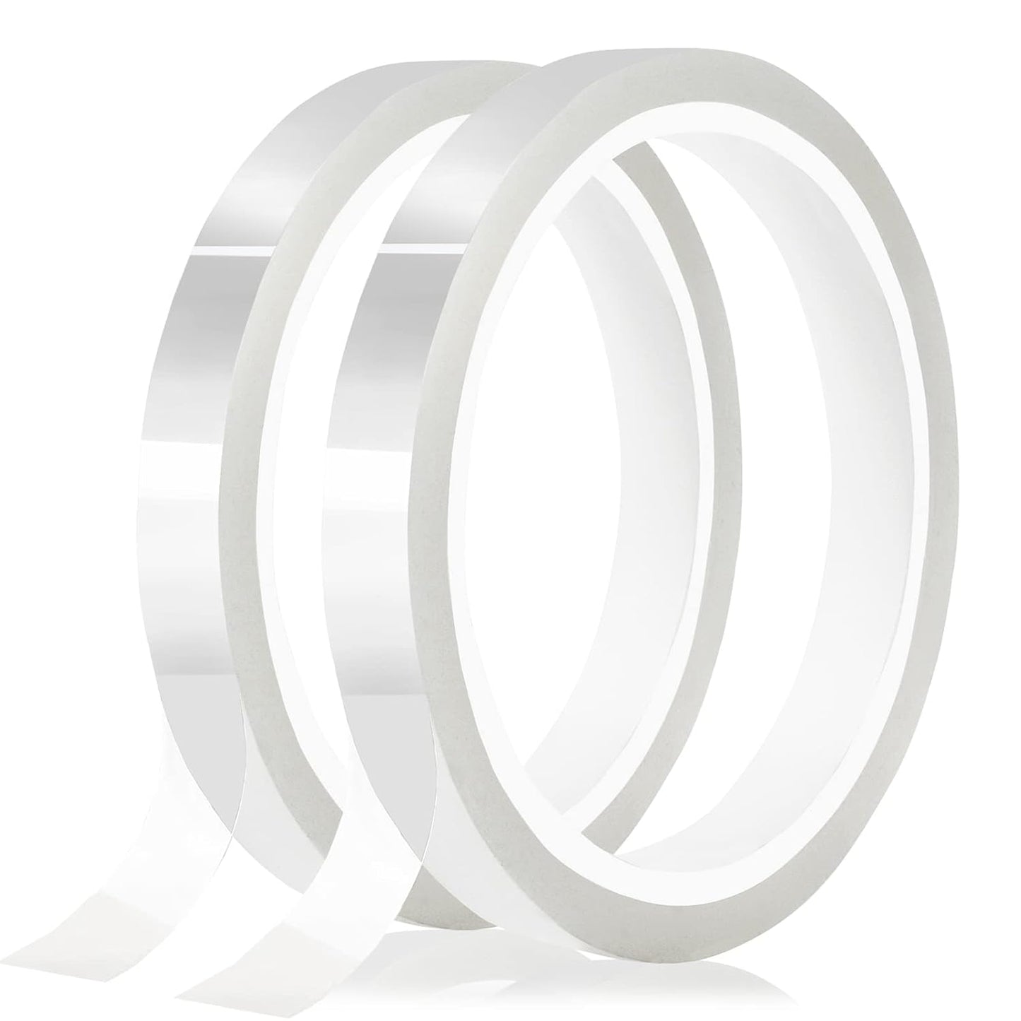 2 Rolls 10mm x33m(108ft) Clear Heat Tape,Transparent High Temperature Heat Resistant Tape,Heat Transfer Tape for Heat Press and Sublimation,Heat Transfer Vinyl,No Residue