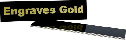 Blank Metal Plates for Laser Engraving - 4 Pack | Aluminum Sheets 0.020" Thick | CO2, Diode, Fiber Laser Compatible | Multiple Sizes & Colors (Black (engraves gold), 3x11.25 inch)