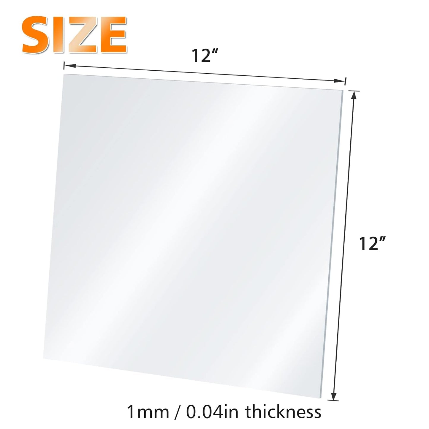 Egofine Plexiglass Sheets Acrylic Sheets 20 Pack of 12x12’’ 0.04 Thick Clear Plastic Cast Transparent Plexi Glass for Crafting Projects, Replacement Picture Frame Glass, DIY Display, Easy to Cut