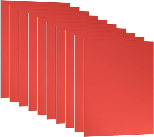 PATIKIL 7x5x1/32inch Anodized Aluminum Sheet, 10Pcs Metal Rectangle Aluminum Plate 0.8mm Thick Engraving Blanks for Laser Engraving DIY Decorative Crafting Home Decoration, Red