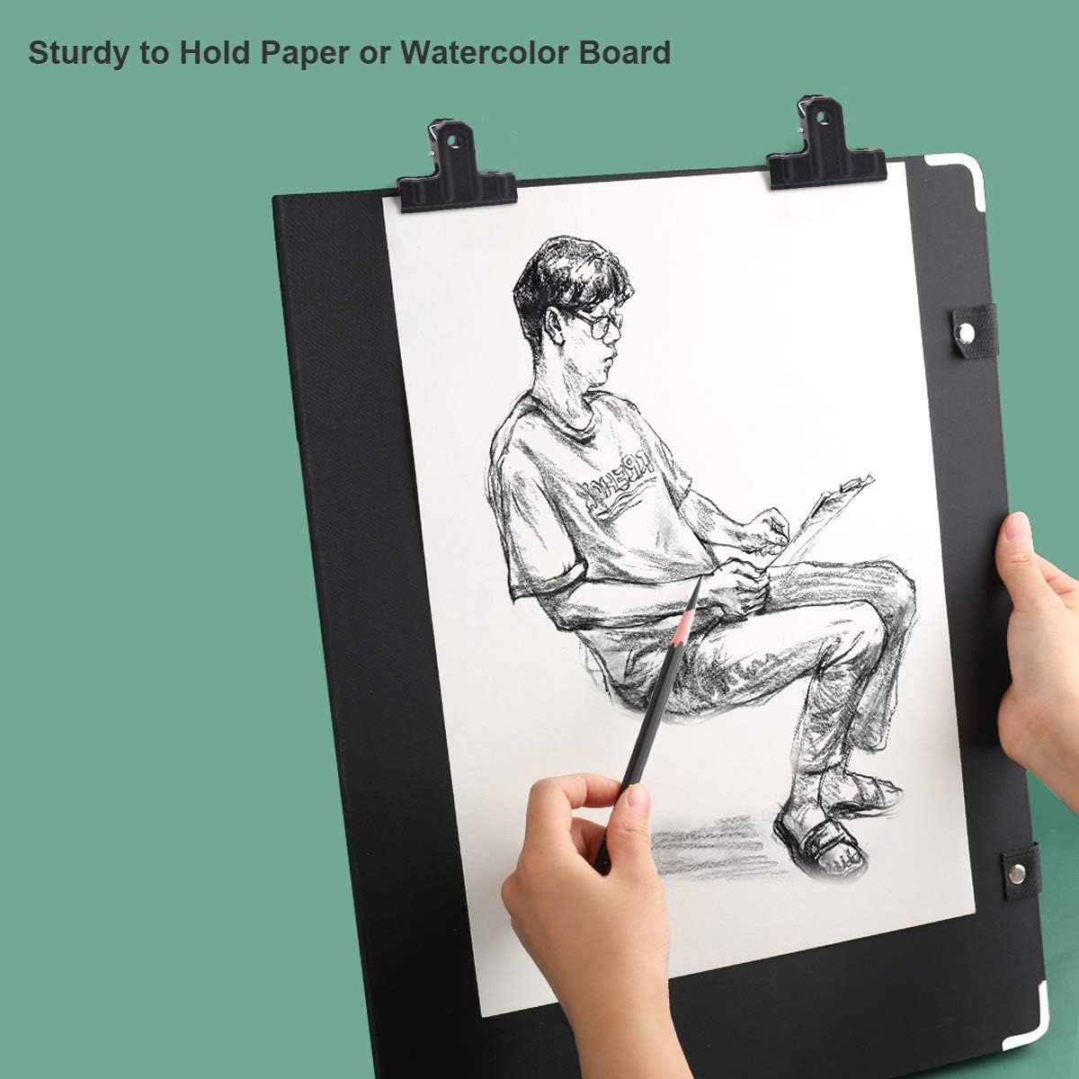 Coideal Large Metal Bull Clips Black - 30 Pcs 3 Inch Long Thick Square Paper Clip Clamps for Art Crafts, Office & Kitchen Bags (77 mm)