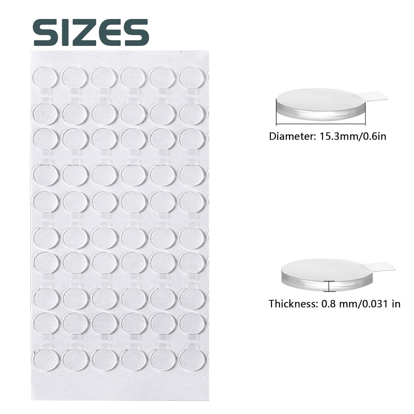 Adhesive Stick dots Two-Sided Sided Mounting Putty Stick Tack for Wall Hanging Crafts Balloons Festival Party Decorations,Clean Removable(0.6"*0.6"-400)