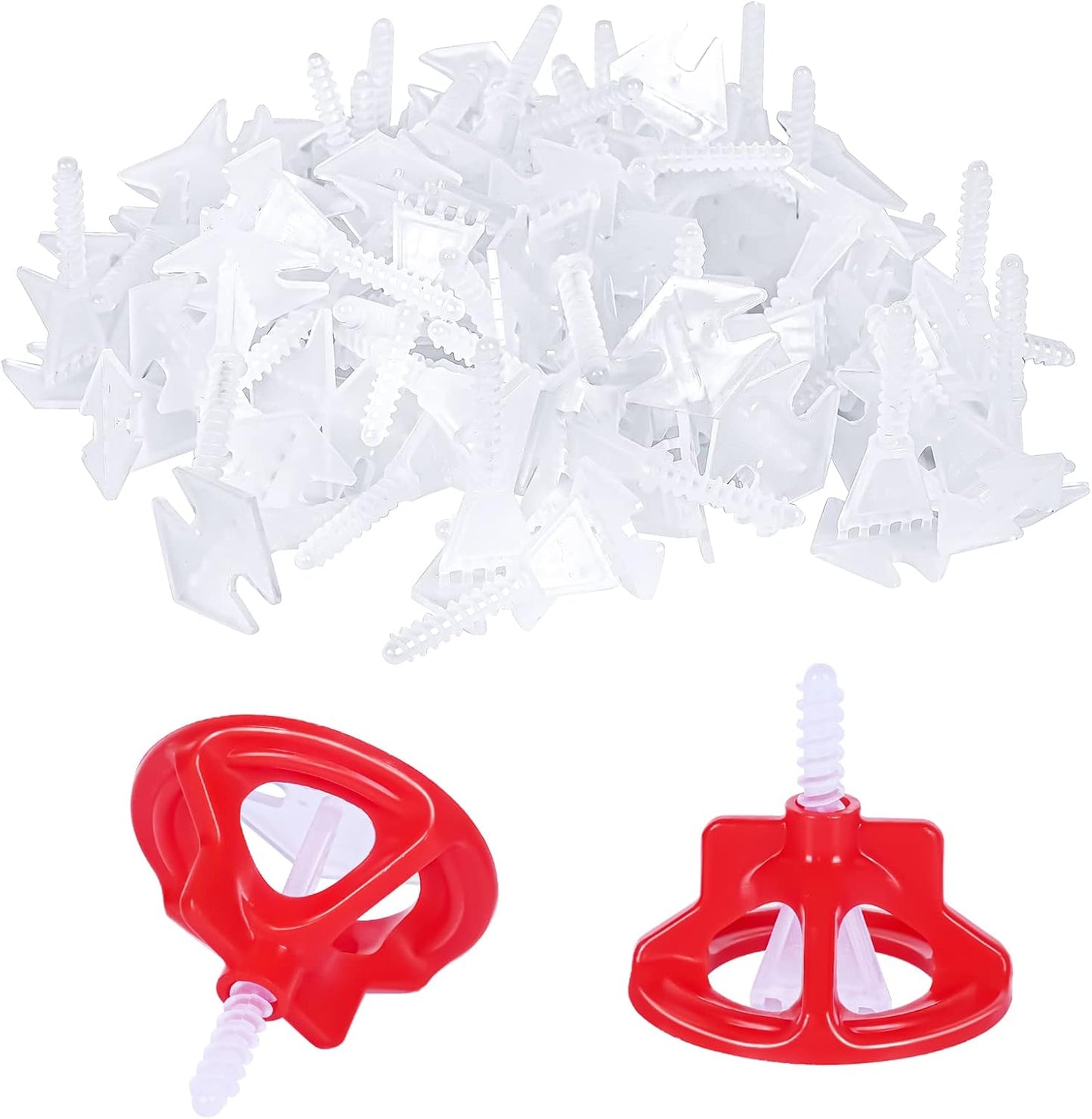 Professional Tile Leveling System Kit，Anti-Loosening Spacers/Wall, Bathroom Tiling - 1/32" Precision Alignment & Grout Spacing Tools(100caps+300base, 1/32)