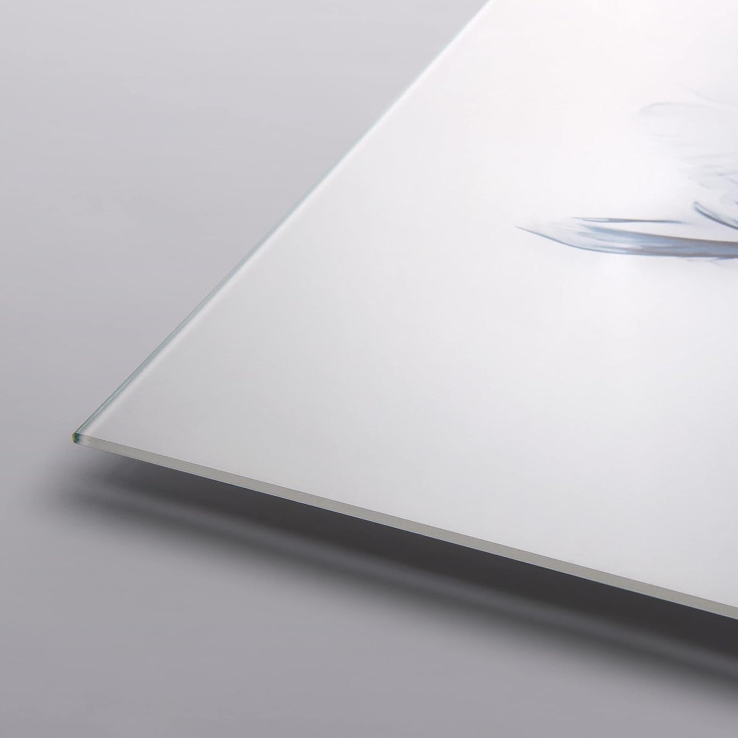 Empire Art Direct - TMP-AK011A-2424 Blue Tulip X-Ray Flower Wall Art on Frameless Free Floating Tempered Glass Panel Ready to Hang, Living Room, Bedroom ＆ Office, 24" x 24" x 0.2"