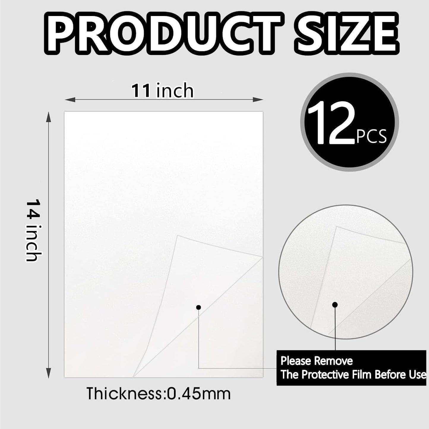 12pcs Sublimation Metal Photo Blanks 11x14 Inch - Make Your Permanent Photo Posters Signs, Sublimation Aluminum Blank for Crafters Small Businesses DIY Enthusiasts (Thickness 0.45mm)