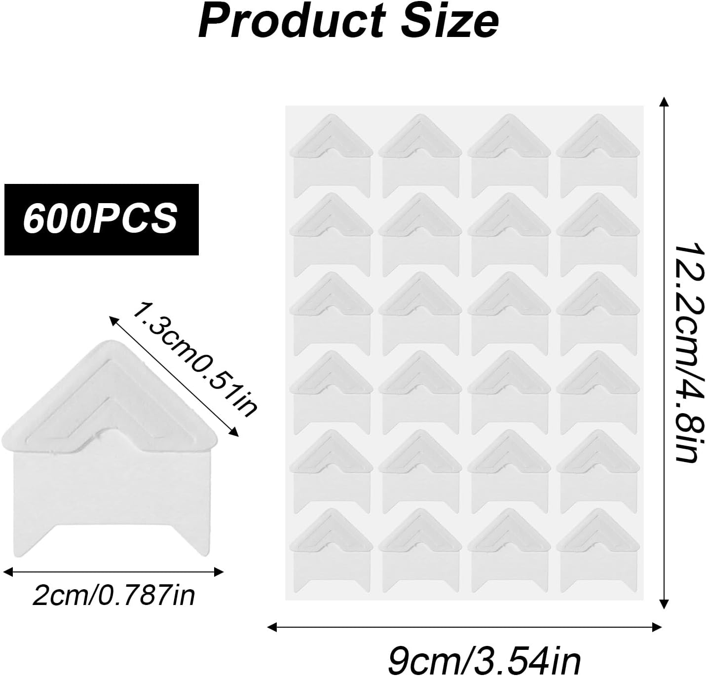 Guduling 600pcs Scrapbook Corner Stickers, Self-Adhesive Photo Corner Stickers, White Picture Corners for Scrapbooking, Photo Album, Journal Memory Books, Diaries