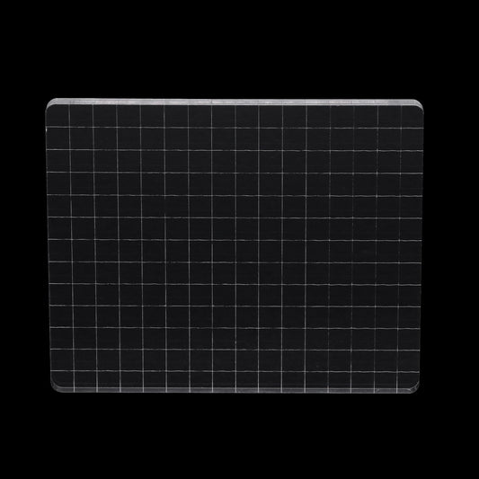 Clear Acrylic Stamp Blocks, 5.12" * 6.3" Acrylic Stamping Block Tool Clear Stamp with Grid Lines for Photography Props Scrapbooking Crafts Card Making