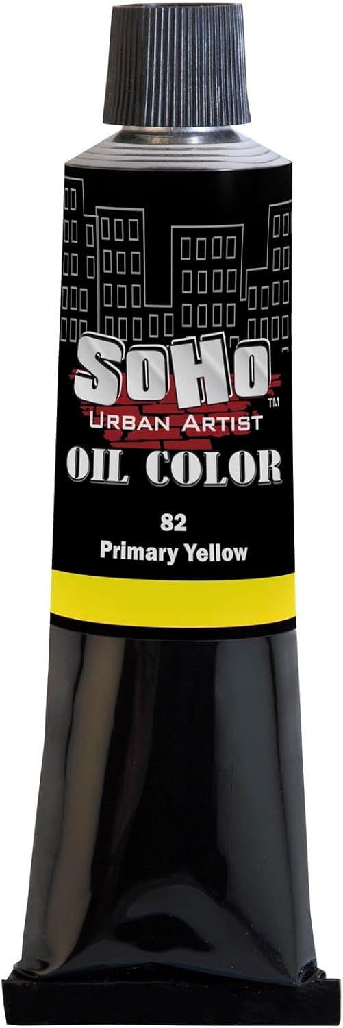 Soho Urban Artist Oil Paint - Primary Yellow, 170 ml Tube - Best Valued Oil Colors for Painting, Excellent Pigment Load