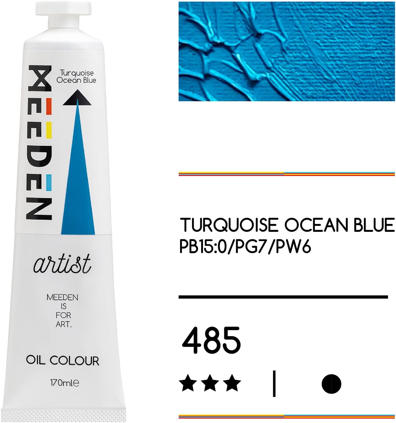 MEEDEN Artist Grade Oil Paint: Turquoise Ocean Blue - 170ml/5.7oz Tube - Professional Art Paints for Canvas Painting