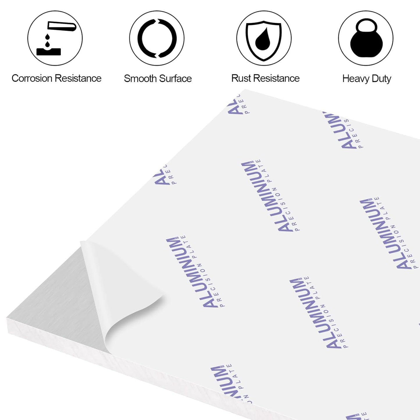 6061 T651 Aluminum Sheet Metal 12 x 12 x 1/2Inch (12.7MM) Flat Plain Thickened Aluminum Plate Covered with Protective Film, Heat Treatable Rectangle 0.50" Thick Aluminum Metal Plate for Industrial