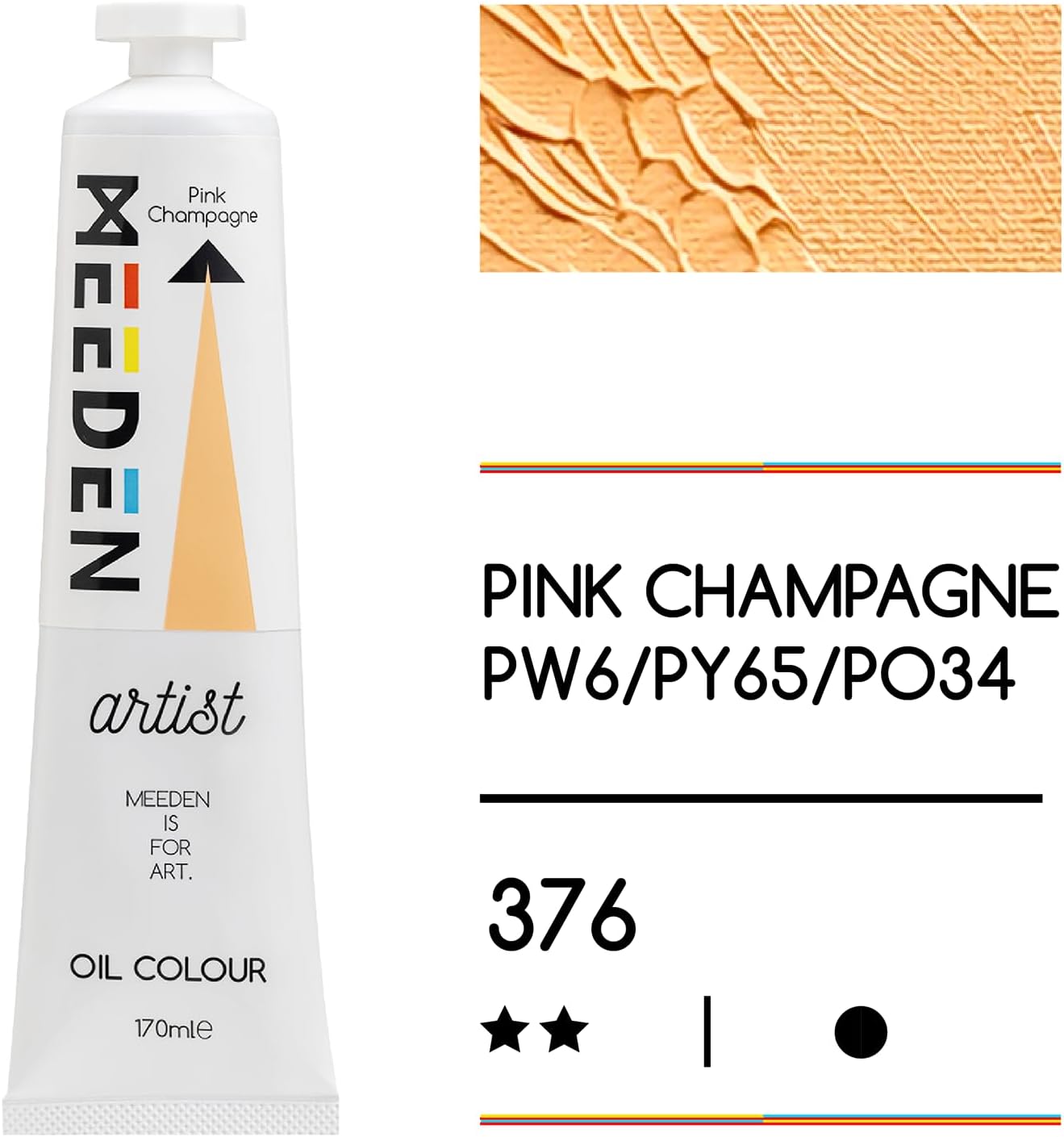 MEEDEN Artist Grade Oil Paint: Pink Champagne - 170ml/5.7oz Tube - Professional Art Paints for Canvas Painting