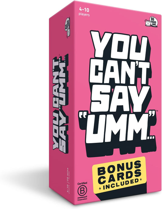 You Can't Say UMM: A Party Game for Family and Adults, Fast-Paced Family Word Game, Must Have for Game Night, Bonus Content Included