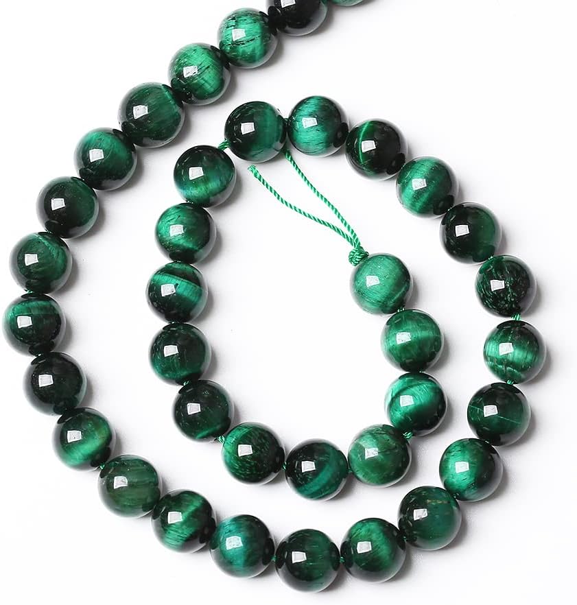 90PCS 4mm Top AAA Green Tiger Eye Beads Natural Stone Round Loose Beads for Jewelry Making DIY Bracelet,Necklace, Earrings 15" Inch (Green Tiger Eye Stone, 4mm)